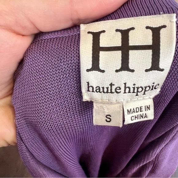 Haute Hippie Purple Chevron Maxi Boho Skirt - Picture 10 of 11